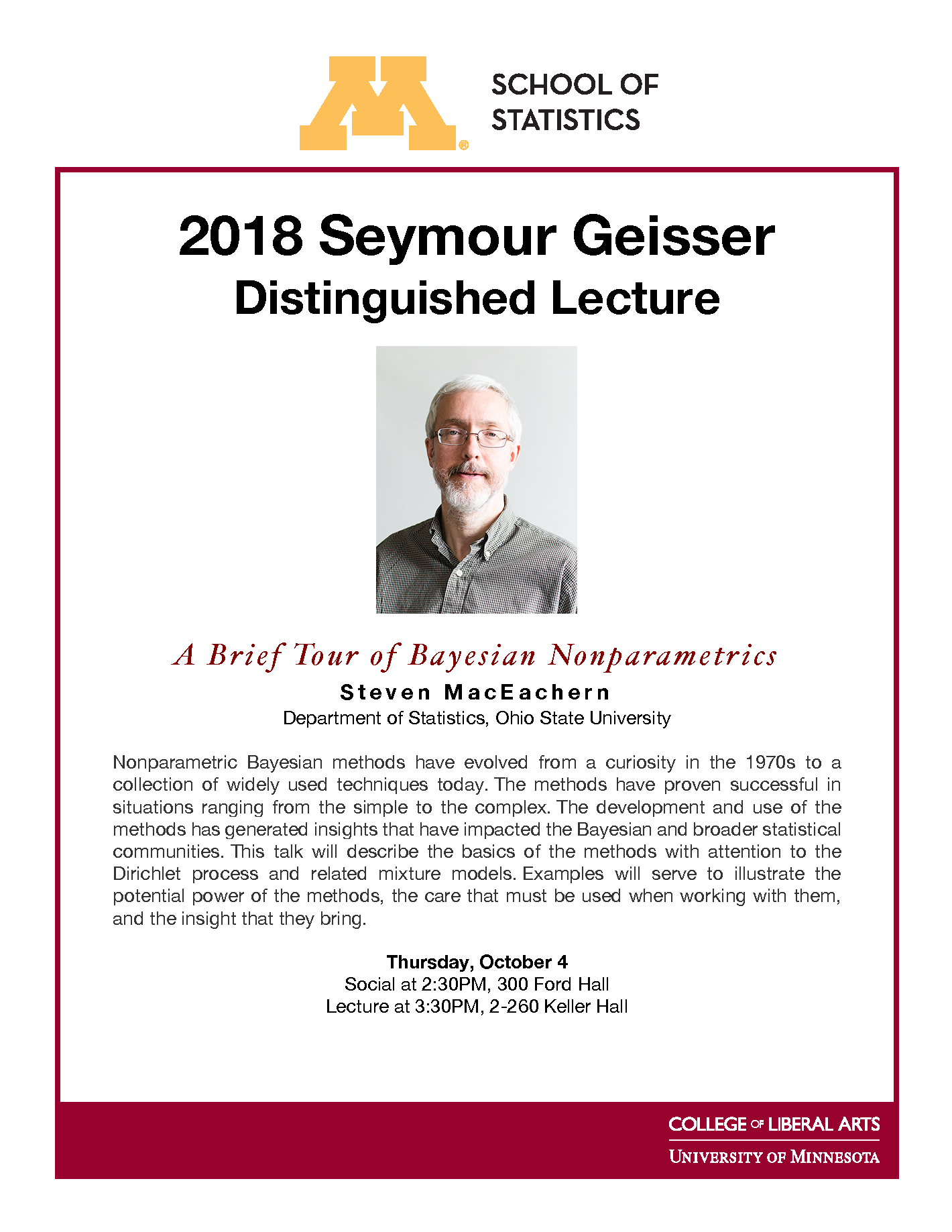 Seymour Geisser Lecture Poster